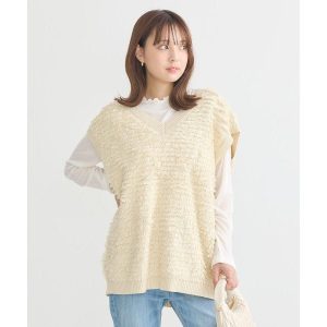 earth music&ecology ループ編みベスト