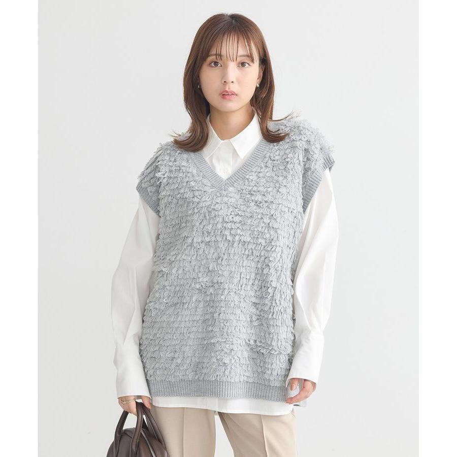 earth music&ecology ループ編みベスト - 画像 (2)