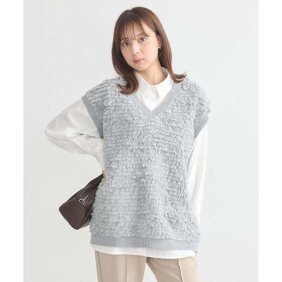 earth music&ecology ループ編みベスト - 画像 (5)