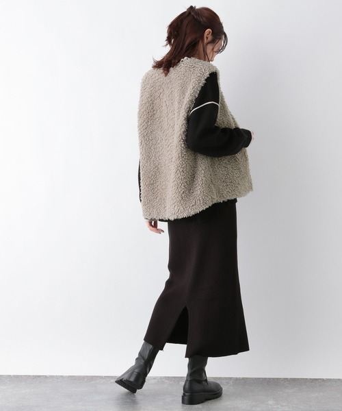 GLOBAL WORK 「GLOBAL WORK」 ベスト FREE グレイッシュベージュ レディース - 画像 (3)