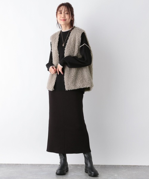 GLOBAL WORK 「GLOBAL WORK」 ベスト FREE グレイッシュベージュ レディース - 画像 (5)