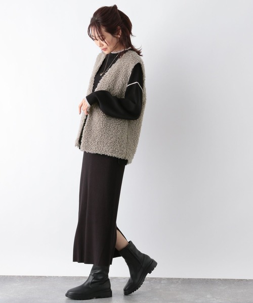 GLOBAL WORK 「GLOBAL WORK」 ベスト FREE グレイッシュベージュ レディース - 画像 (6)