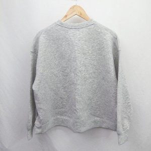 ◇ ⊇ ◎ ●未使用● AMERICAN HOLIC サイドスリット 長袖 プルオーバー トレーナー サイズM ライトグレー レディース E