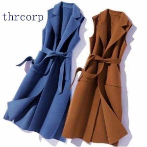 【値下げ】ジレ カジュアルコート ロング ロングジレ レディース トレンチ アウター 大きいサイズ ロング丈 秋 冬