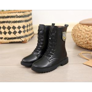 ダンスシューズ ブーツ 編み上げ キッズ 黒 スニーカー ダンス靴 ショートブーツ ローヒール ラウンドトゥ コスプレ 子供ブーツ レディース ヒッ