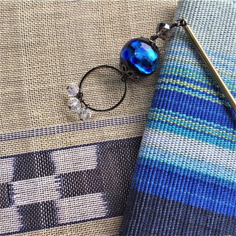 かんざし ほたる玉 とんぼ玉 一本簪 和装アクセサリー ブルー - 画像 (2)