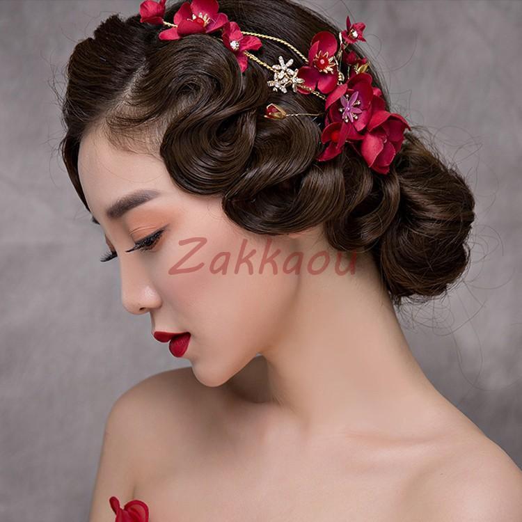 お嫁さん 髪飾り かんざし 花嫁 レディース ヘアアクセサリー ウェディング 結婚式 髪留め ヘッドアクセ 結婚式 入学式 - 画像 (2)